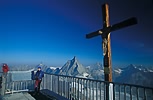 Na vyhldce na vrcholu Kl. Matterhornu (3885 m)