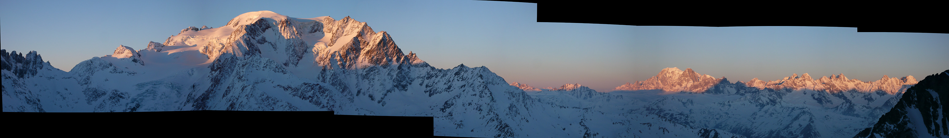 Panorama Mont Velan - Mont Blanc