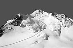 Mt. Maudit (4.468 m) z hebene Mt. Blanc du Tacul