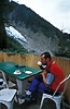 Kafíčko u Glaciers des Bossons