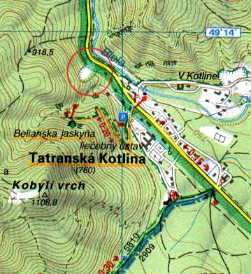 Tatranská kotlina - poloha lomu
