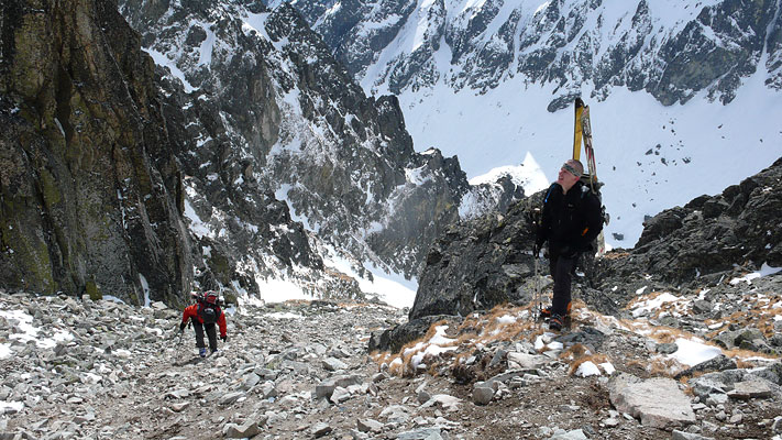 Závěr výstupu do Lomnického sedla (2190 m n.m.) 