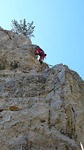Jura leze na věž Cimone