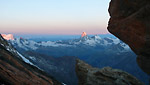 na špičce Matterhornu už svítí sluníčko