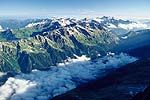 Pohled do údolí Chamonix (1037m) z Aig. du Midi (3842m)