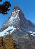 Matterhorn 4477m; A=Hornligrad, B=Nordwand, C=Zmuttgrad, D=Furgg-Grad, E=SAC Hornlihutte 3260m, F=Solvay-Hutte SAC 4003m